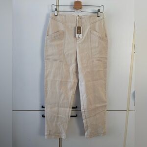 Livom NWT high waist Oat pants Women size 8 Minimalist Quiet Luxury Preppy Clean